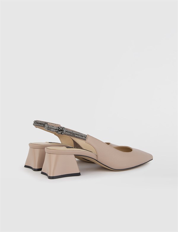 Vanda Mink Leather Women's Heeled Sandal