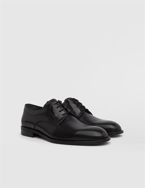 Vitis Hakiki Antik Deri Erkek Siyah Klasik Ayakkabı