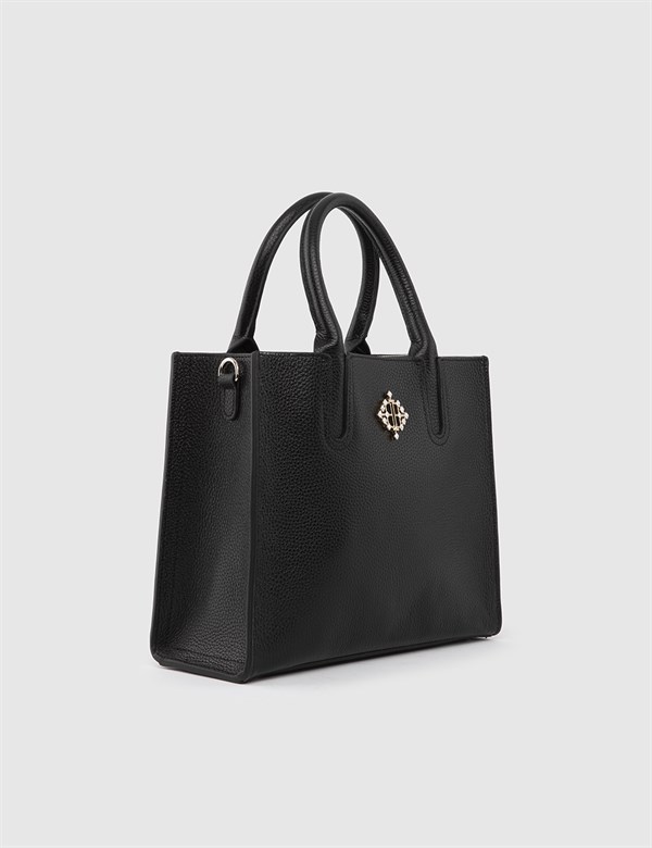 Wonju Black Floater Leather Women's Handbag